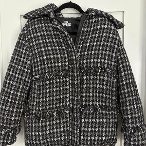 Apparis Women's Black and White Puffer Jacket